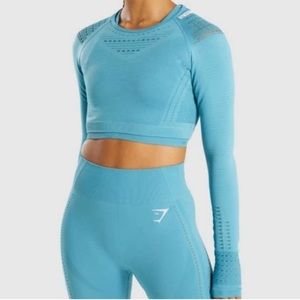 Gymshark, size S, long sleeved crop top